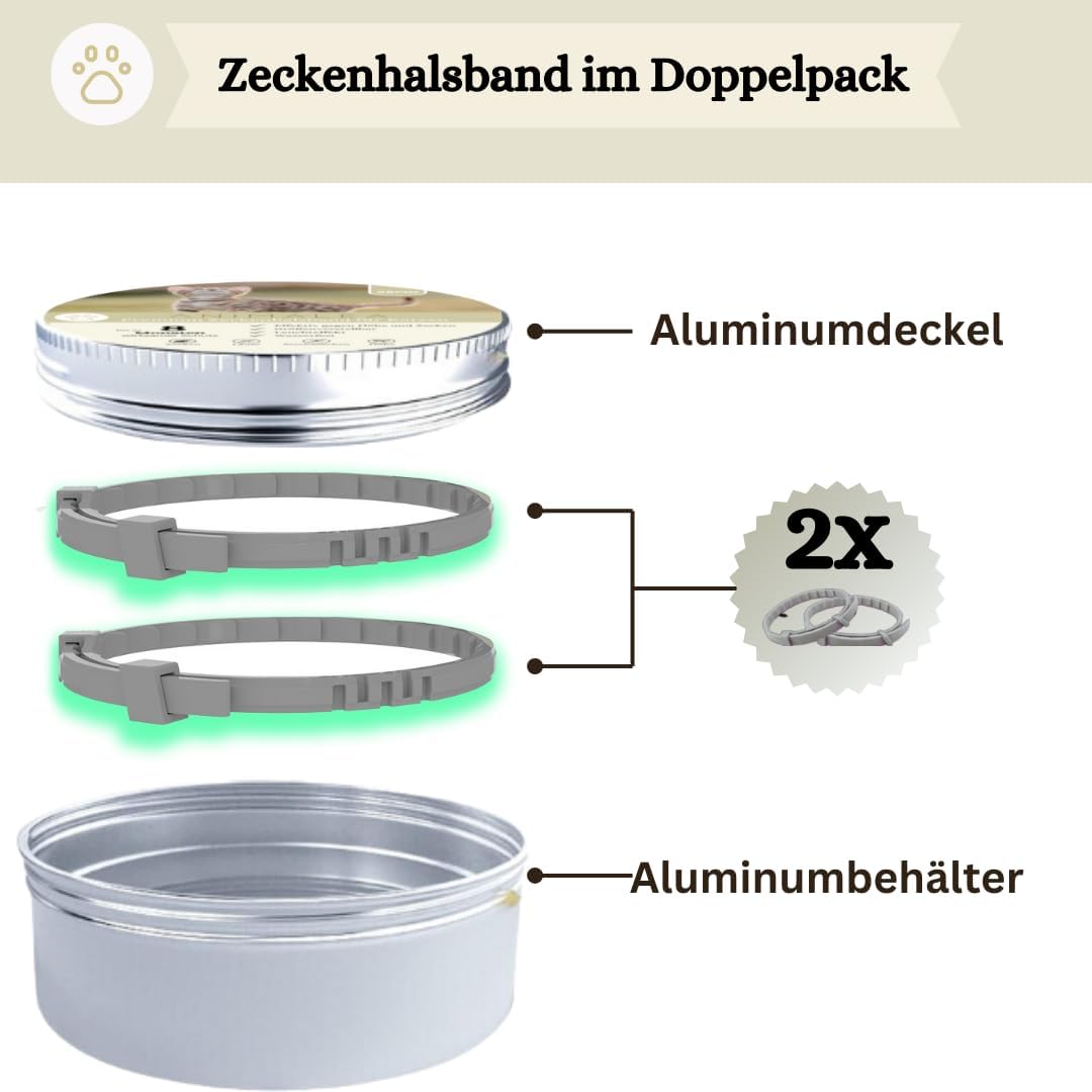 Zeckenhalsband für Katzen - 2 Stück