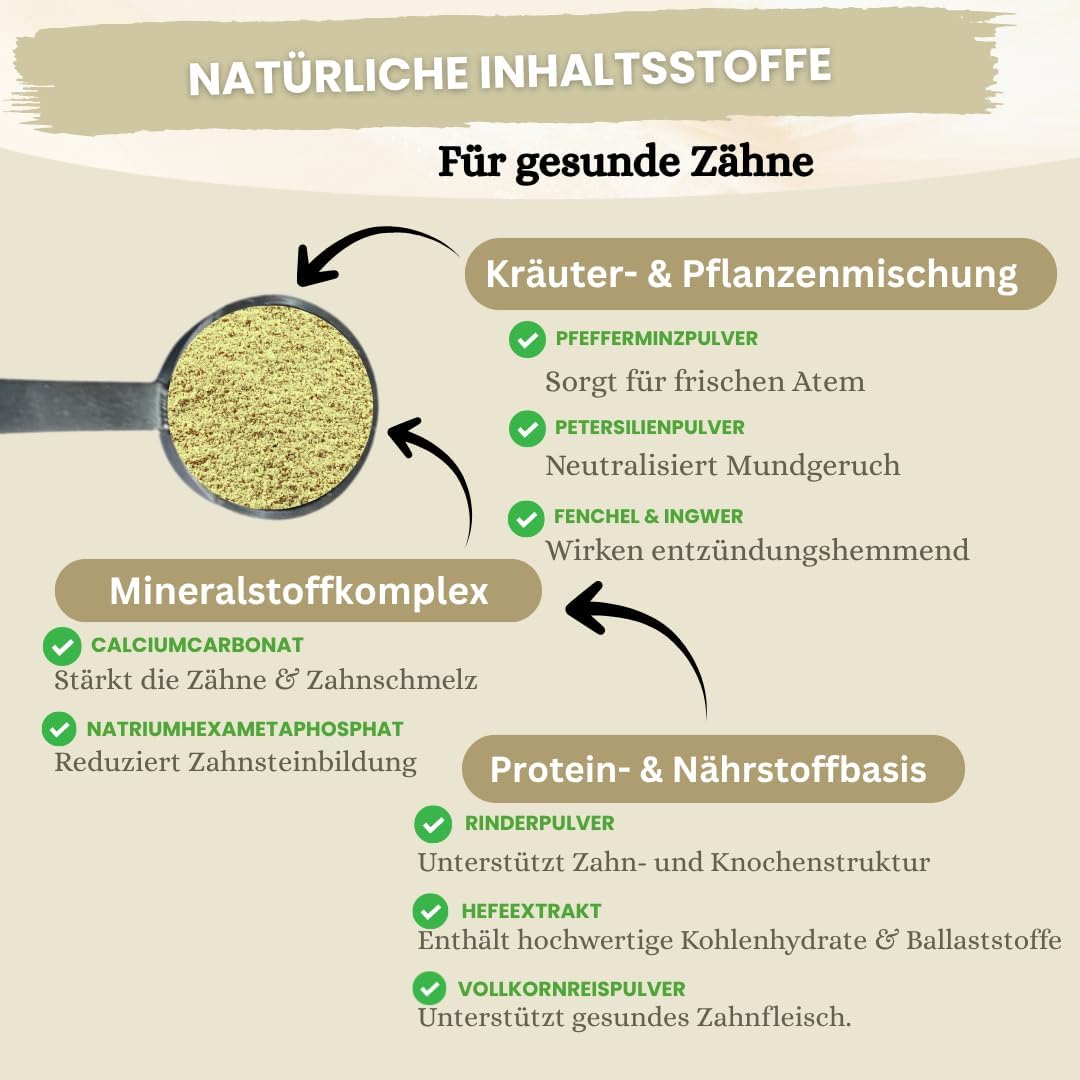 Zahnpflege Pulver für Hunde 300g