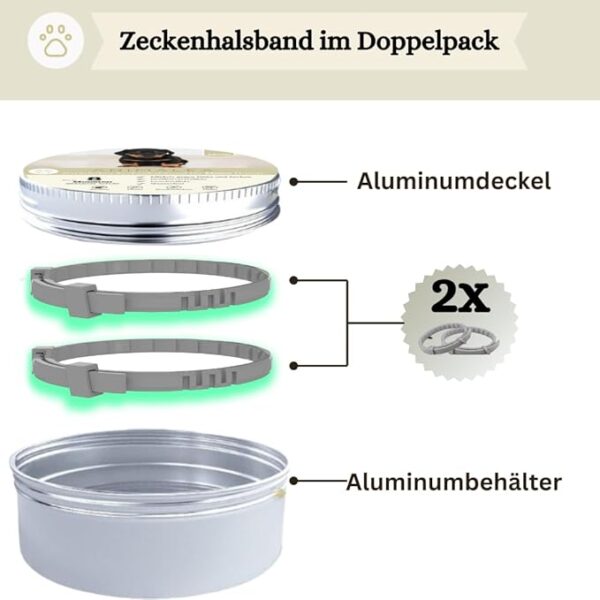 Animalea® Zeckenhalsband für kleine Hunde (2 Stück) - Länge 38cm – Bild 2