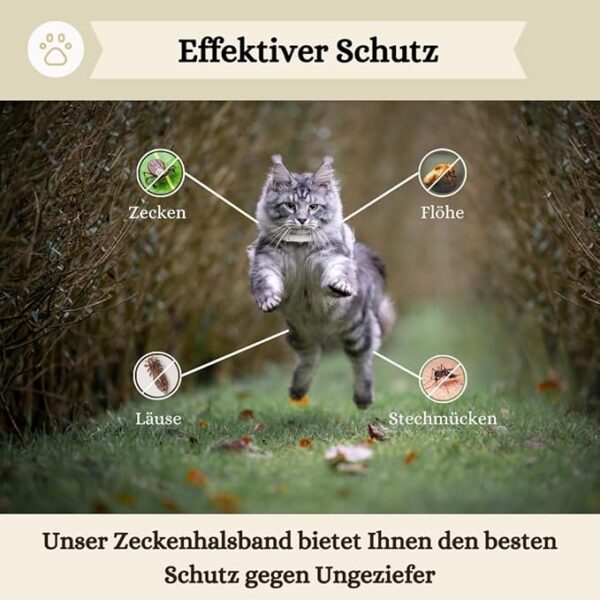Animalea® Zeckenhalsband für Katzen (2 Stück) - Länge 38cm – Bild 3